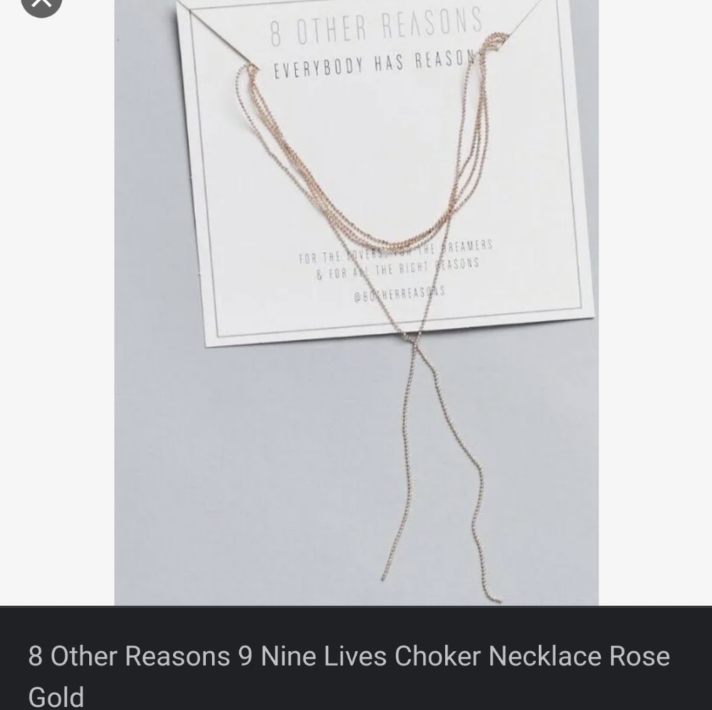 8 Other Reasons Rose Gold Nine Lives Choker - Picture 4 of 4